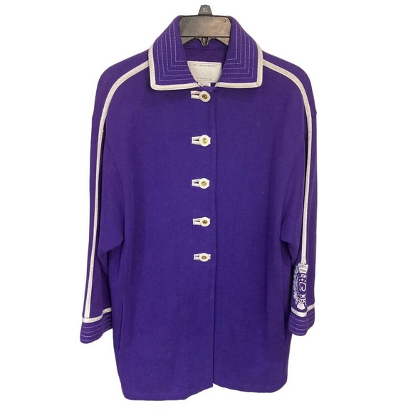 St. John Sport By Marie Gray Blazer Purple Size P (US 2) Button Down‎ - Picture 1 of 5